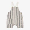1 + In The Family Beige & Blue Striped Dungaree Shorts