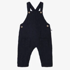 1 + In The Family Boys Navy Blue Cotton Dungarees