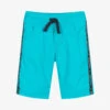 AIGNER Boys Blue Cotton Logo Shorts