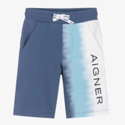 AIGNER Boys Blue Ombré Logo Shorts