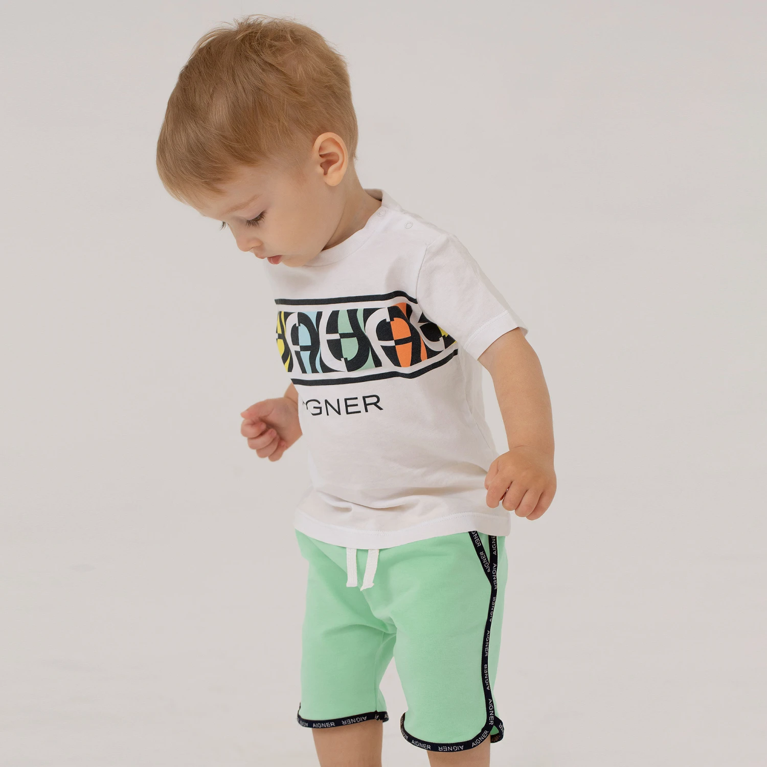 AIGNER Boys Green Cotton Shorts 2 AIGNER Boys Green Cotton Shorts - Image 2