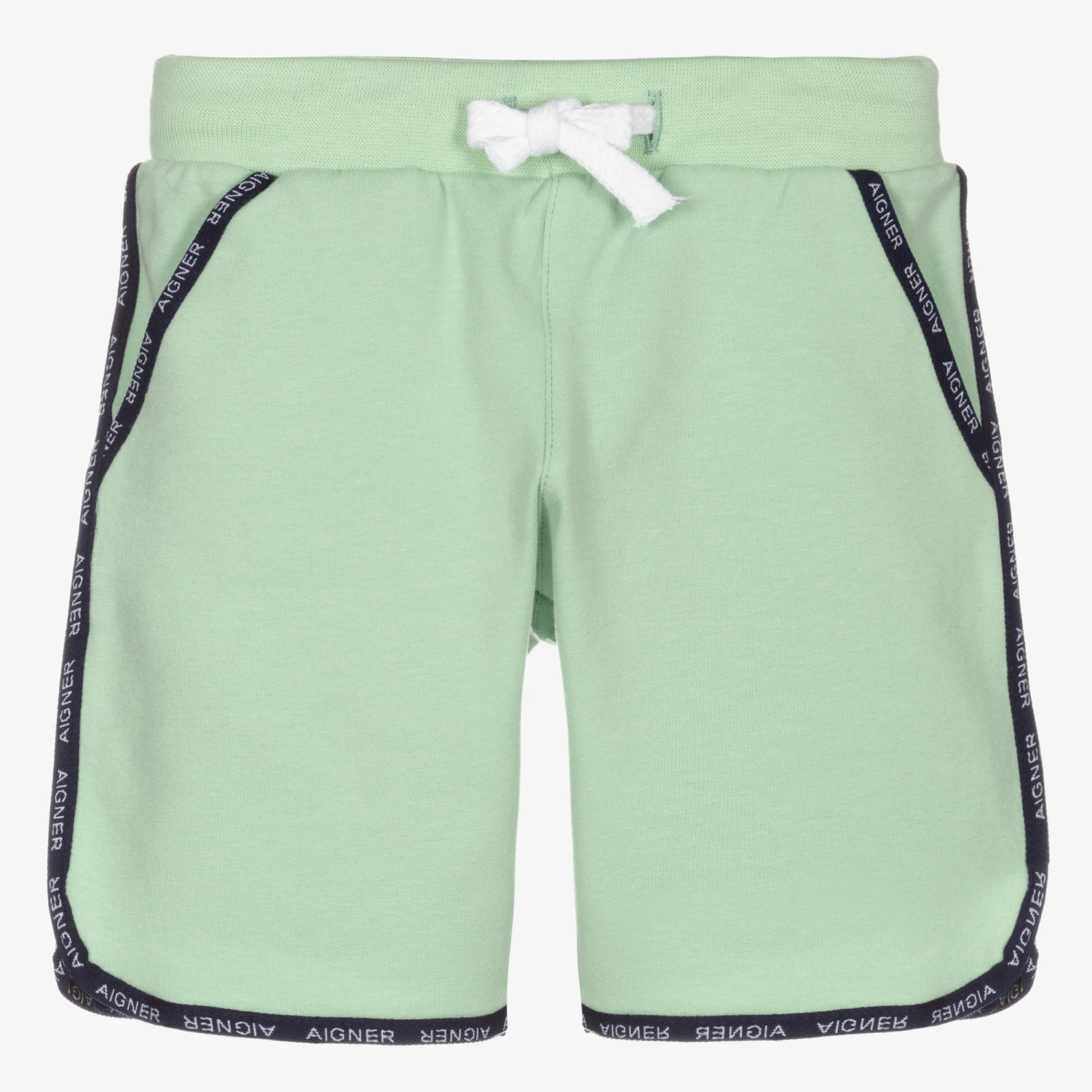 AIGNER Boys Green Cotton Shorts 1 AIGNER Boys Green Cotton Shorts