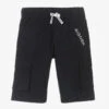 AIGNER Boys Navy Blue Cotton Cargo Shorts
