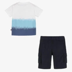 AIGNER Boys White Tie-Dye T-Shirt & Navy Blue Shorts Set -The Little Outfit Sales Store aigner boys white tie dye t shirt navy blue shorts set 482893 286151c7f1de31b064bf28e54fe5c97569b3f54f