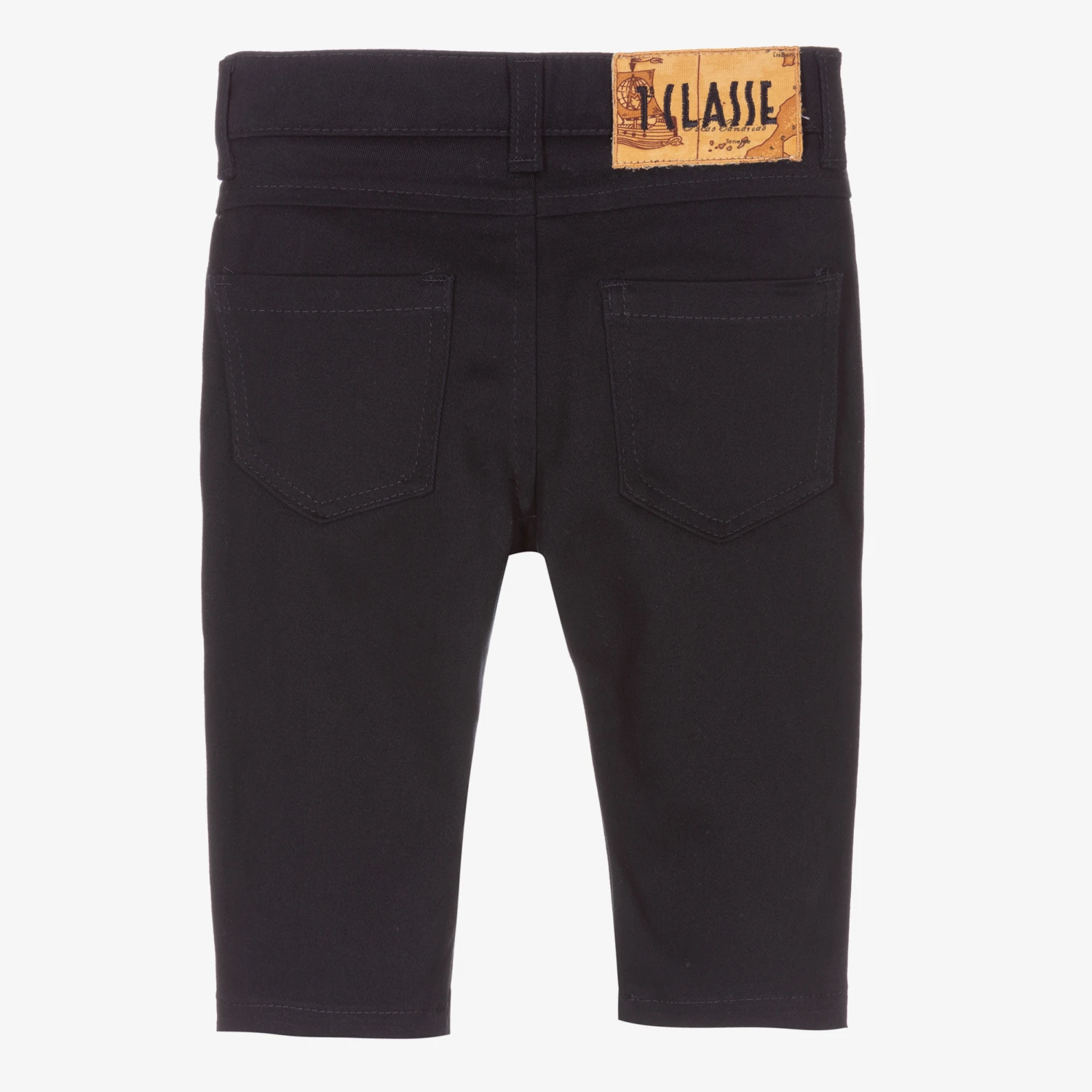 Alviero Martini Blue Geo Map Trim Trousers 2 Alviero Martini Blue Geo Map Trim Trousers - Image 2