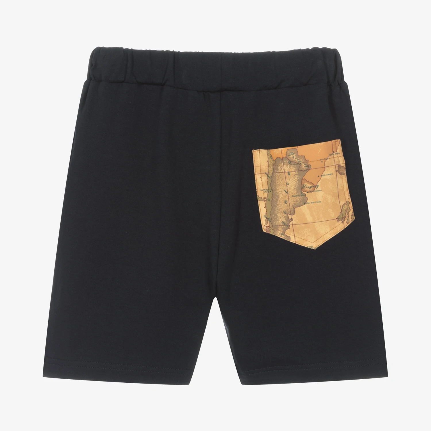 Alviero Martini Boys Blue Cotton Logo Shorts 2 Alviero Martini Boys Blue Cotton Logo Shorts - Image 2
