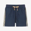 Alviero Martini Boys Blue Geo Map Cotton Shorts