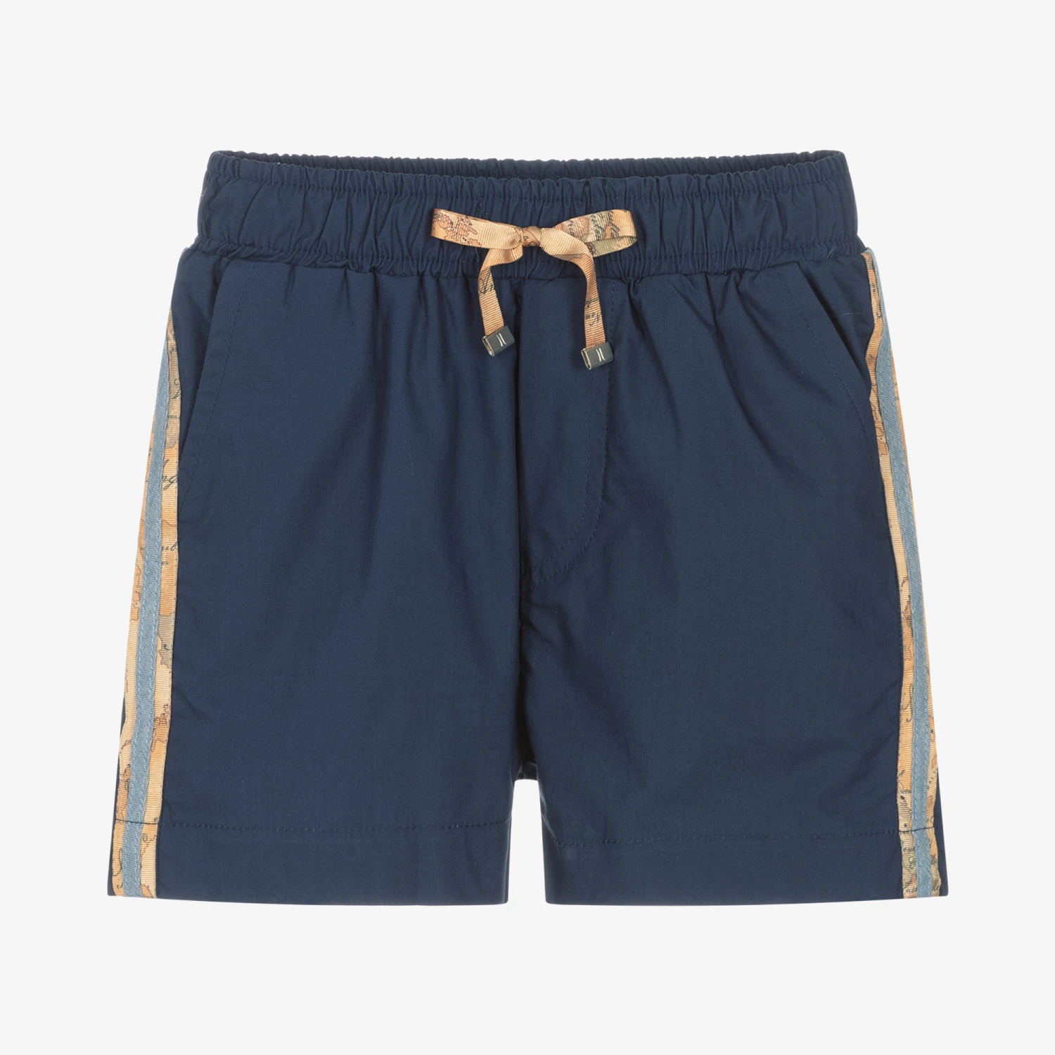 Alviero Martini Boys Blue Geo Map Cotton Shorts 1 Alviero Martini Boys Blue Geo Map Cotton Shorts