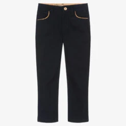 Alviero Martini Boys Navy Blue Cotton Trousers