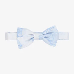 Alviero Martini Boys White Geo Map Bow Tie