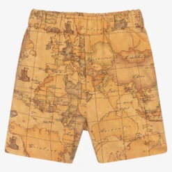 Alviero Martini Dark Beige Geo Map Shorts