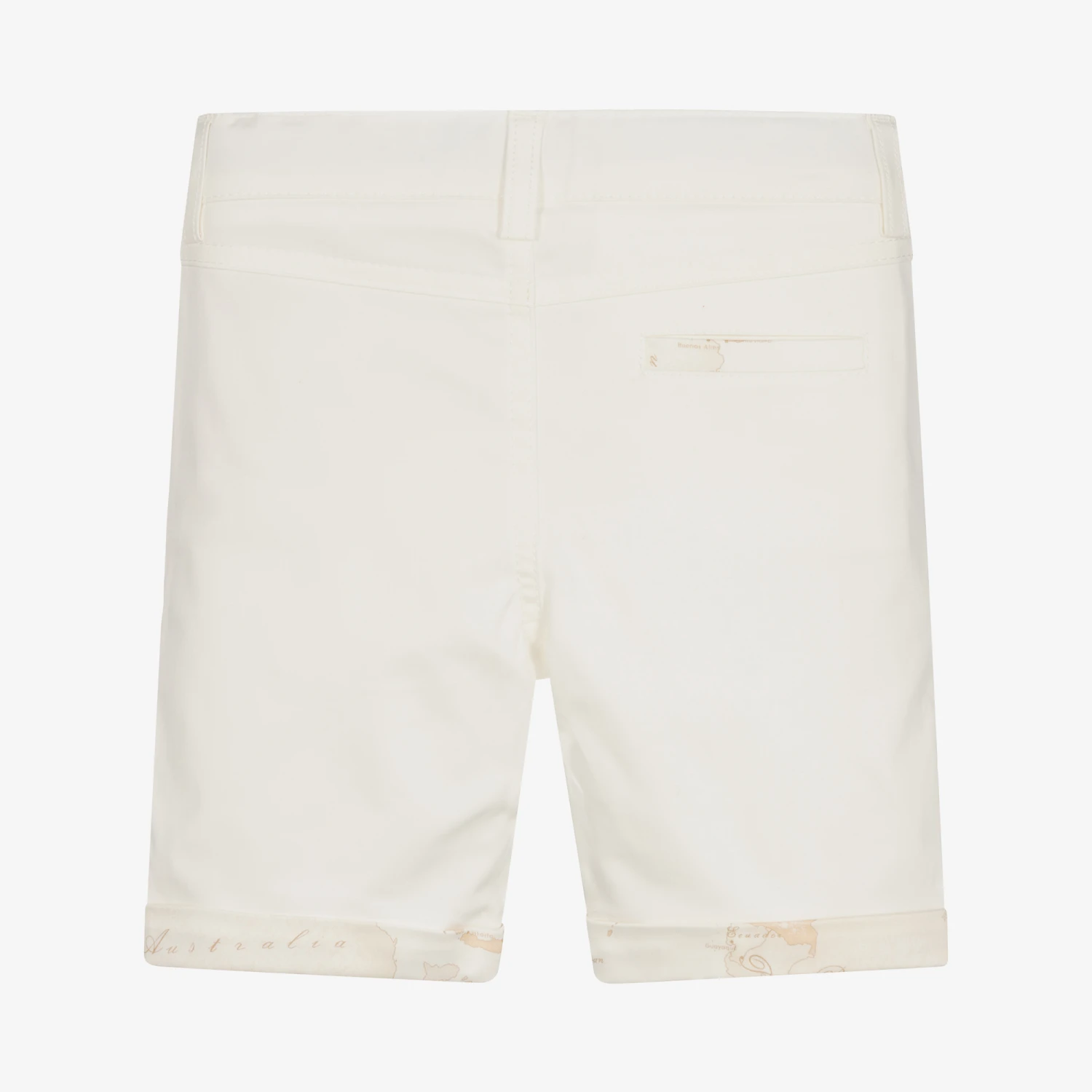Alviero Martini Ivory Geo Map Cotton Shorts 2 Alviero Martini Ivory Geo Map Cotton Shorts - Image 2