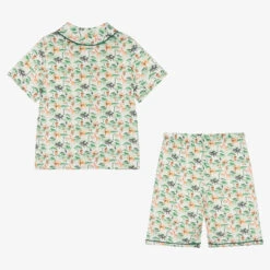 AMIKI Children Boys Green Cotton Jungle Short Pyjamas -The Little Outfit Sales Store amiki children boys green cotton jungle short pyjamas 494537 979e5e0b402eda29e1cc8a67ed86681372dfe009