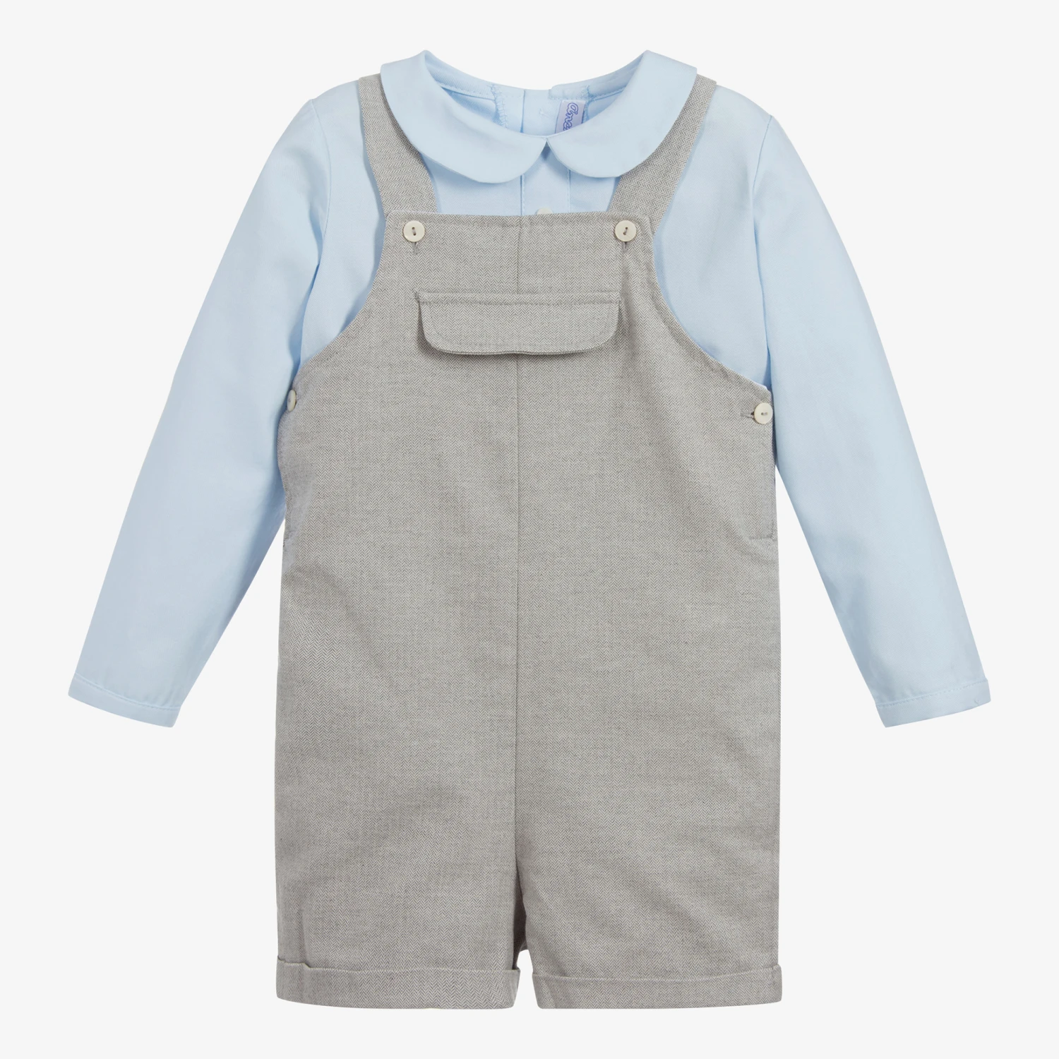 Ancar Shirt & Dungaree Shorts Set 1 Ancar Shirt & Dungaree Shorts Set
