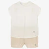 Artesanía Granlei Boys Beige Cotton Shorts Set