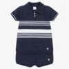 Artesanía Granlei Boys Blue Knitted Shorts Set
