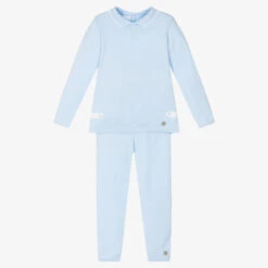 Artesanía Granlei Boys Blue Knitted Trousers Set