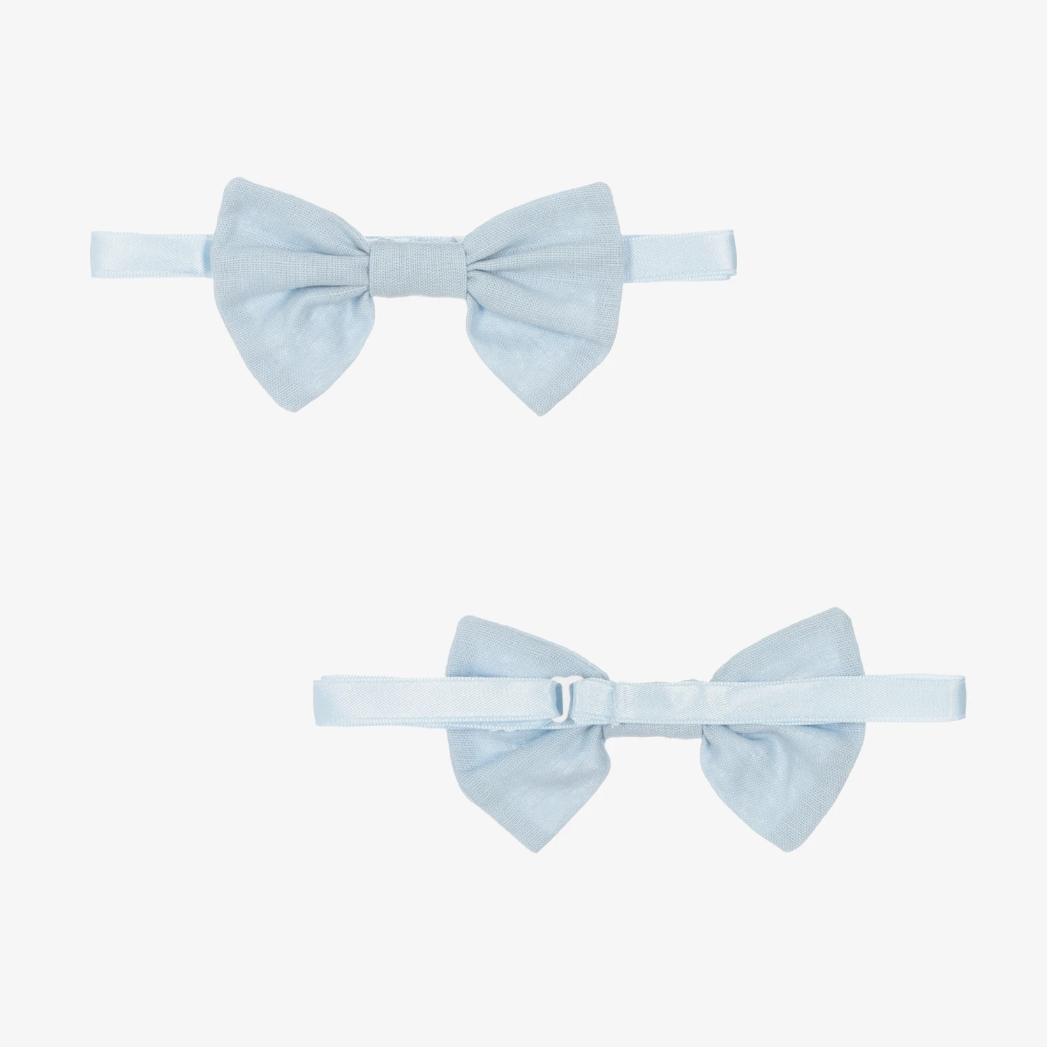 Artesanía Granlei Boys Ivory & Blue Linen Short Set 6 Artesanía Granlei Boys Ivory & Blue Linen Short Set - Image 6