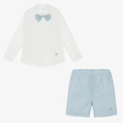 Artesanía Granlei Boys Ivory & Blue Linen Short Set 9 Artesanía Granlei Boys Ivory & Blue Linen Short Set -The Little Outfit Sales Store artesania granlei boys ivory blue linen short set 496952 9591ff3f36eb84689adb2a77c4e5f73a996dc876