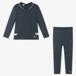 Artesanía Granlei Boys Navy Blue Knitted Trouser Set -The Little Outfit Sales Store artesania granlei boys navy blue knitted trouser set 497057 1a370f26c348085de8327010d57e7711e7f27037