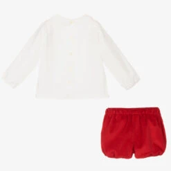 Artesanía Granlei Ivory & Red Velvet Shorts Set 8 Artesanía Granlei Ivory & Red Velvet Shorts Set -The Little Outfit Sales Store artesania granlei ivory red velvet shorts set 470988 7aa0102f56b55c85796f97a0d79a24a54ae7b171
