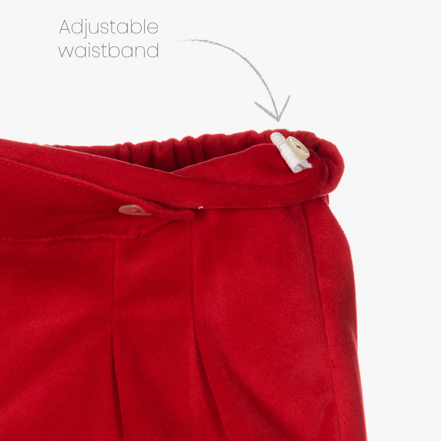 Artesanía Granlei Ivory & Red Velvet Shorts Set 5 Artesanía Granlei Ivory & Red Velvet Shorts Set - Image 5