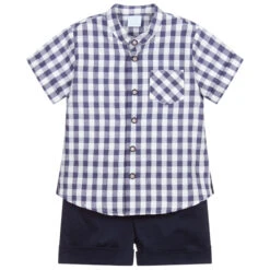 Artesanía Granlei Navy Blue Shorts Set