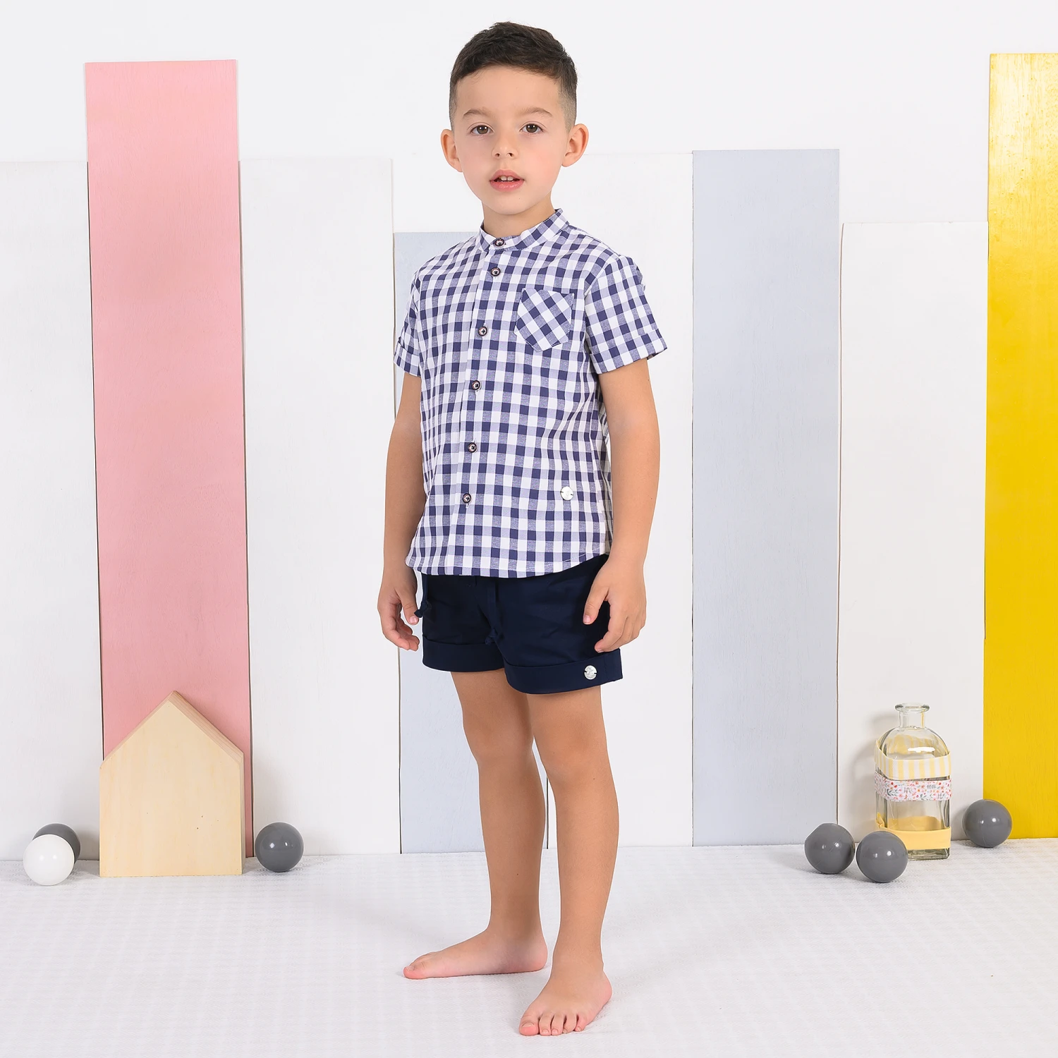 Artesanía Granlei Navy Blue Shorts Set 2 Artesanía Granlei Navy Blue Shorts Set - Image 2