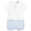 Babidu Blue Cotton Shorts Set