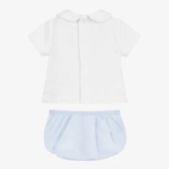 Babidu Blue & White Cotton Shorts Set 5 Babidu Blue & White Cotton Shorts Set -The Little Outfit Sales Store babidu blue white cotton shorts set 304196 96e986ed6ba3e3f904da1fd18d333ad1421a4610
