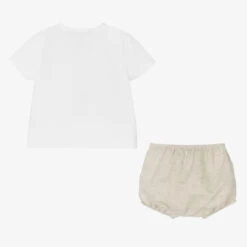 Babidu Boys Beige & White Cotton Shorts Set -The Little Outfit Sales Store babidu boys beige white cotton shorts set 514414 2b08c149fd6a97f342c5bf2056f664e3a1b1a785