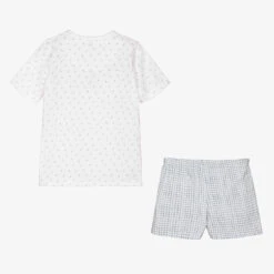 Babidu Boys Blue Cotton Check Short Pyjamas -The Little Outfit Sales Store babidu boys blue cotton check short pyjamas 514421 5ae57eb6bc0ef75af4a60e7009e110a4416802ce