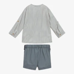 Babidu Boys Grey Striped Shorts Set -The Little Outfit Sales Store babidu boys grey striped shorts set 304109 c60ce33c4198f29e99b2d3dce9e47e3b9400a8ef