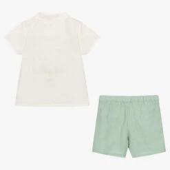 Babidu Boys Ivory & Green Cotton Shorts Set -The Little Outfit Sales Store babidu boys ivory green cotton shorts set 514463 2c9d8bb70a798996cf89fdde402510c1579b1ce2
