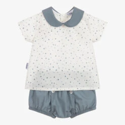 Babidu Green & Ivory Shorts Set