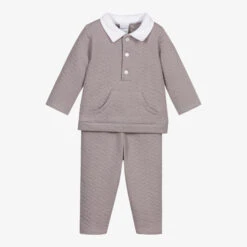 Babidu Grey Jersey Trouser Set