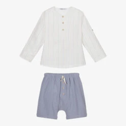 Babidu Ivory Shirt & Blue Shorts Set 7 Babidu Ivory Shirt & Blue Shorts Set -The Little Outfit Sales Store babidu ivory shirt blue shorts set 372980 eea814289e6ec21b5b607eef1acf96d8e94e3d78