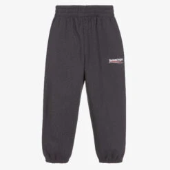 Balenciaga Grey Cotton Logo Joggers
