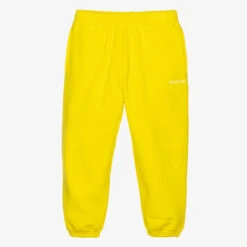 Balenciaga Yellow Cotton Logo Joggers