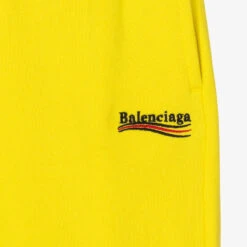 Balenciaga Yellow Logo Cotton Joggers -The Little Outfit Sales Store balenciaga yellow logo cotton joggers 416083 20d03bbc7bb4917b9a47871db87897bb0a392a8b