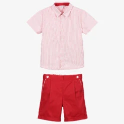 Beatrice & George Boys Red Cotton Shorts Set -The Little Outfit Sales Store beatrice george boys red cotton shorts set 381304 3150668b598bc14ca5968eb13f0a17c908f912c5