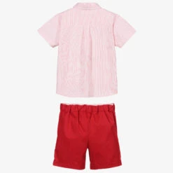 Beatrice & George Boys Red Cotton Shorts Set -The Little Outfit Sales Store beatrice george boys red cotton shorts set 381304 67ff648271796b5a7d06511de4134d4e00024894