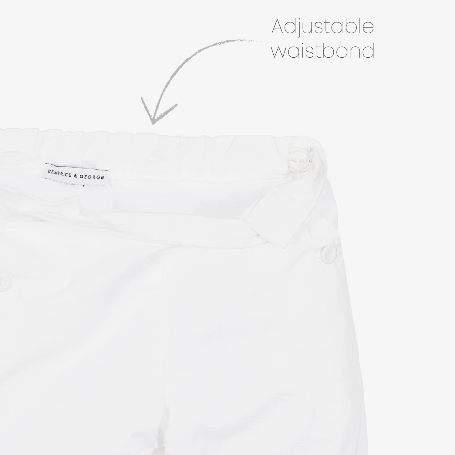 Beatrice & George Boys White Cotton Buster Suit 5 Beatrice & George Boys White Cotton Buster Suit - Image 5