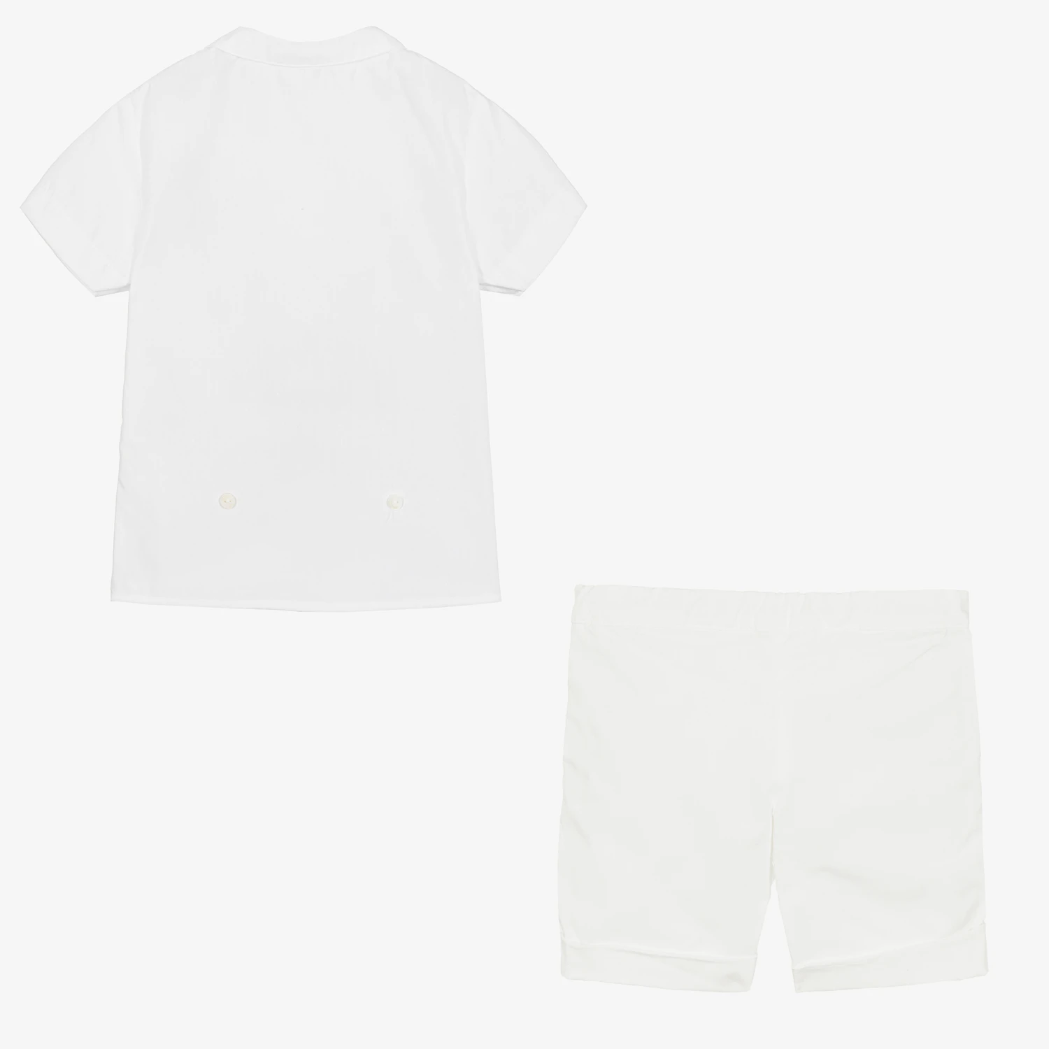 Beatrice & George Boys White Cotton Buster Suit 4 Beatrice & George Boys White Cotton Buster Suit - Image 4