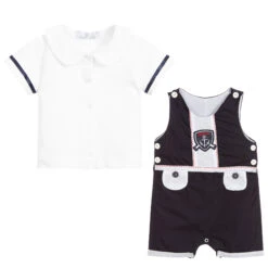Beau KiD Blue Cotton Dungarees Set -The Little Outfit Sales Store beau kid blue cotton dungarees set 301831 7c335049e1acb51963a5bb2e9184d122978522cb