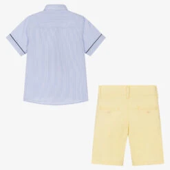 Beau KiD Boys Blue Stripe & Yellow Shorts Set 7 Beau KiD Boys Blue Stripe & Yellow Shorts Set -The Little Outfit Sales Store beau kid boys blue stripe yellow shorts set 497516 bbb556afe336392ab3019e8b01ec65c202cac25d