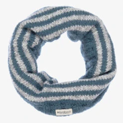 Boboli Blue & Grey Knitted Snood