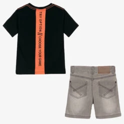 Boboli Boys Black & Grey Shorts Set -The Little Outfit Sales Store boboli boys black grey shorts set 422522 65b7f5645c9f40edfd1e44365638bab61dcc3c47