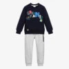 Boboli Boys Blue & Grey Cotton Tracksuit