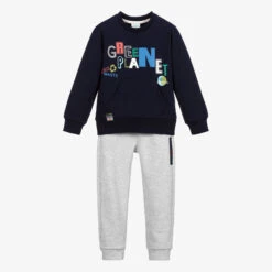 Boboli Boys Blue & Grey Cotton Tracksuit